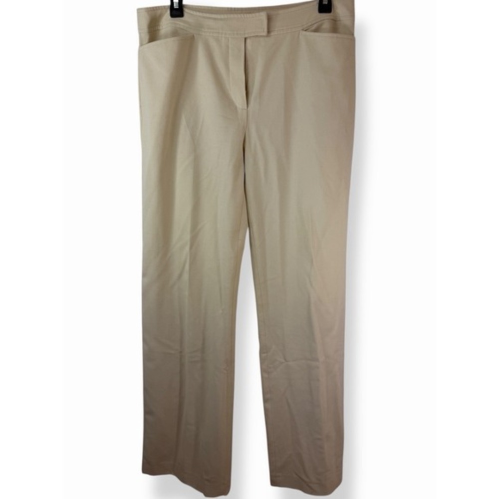 Vintage Alain Manoukian Beige Multipocket Straight Wide Leg Dress Pants Sz US 10
